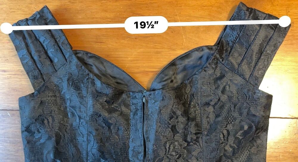 Vintage 80s Custom Purple Black Drop Waisted Corset Dress Size M - Picture 5 of 13